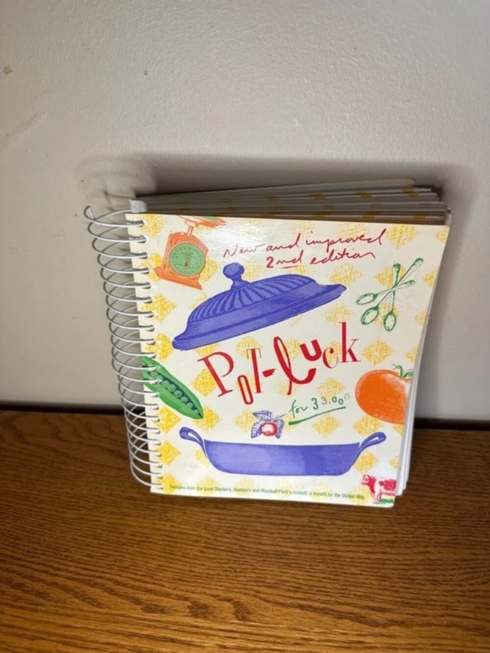 Vintage 1993 Pot-Luck for 33,000 Dayton Hudson Marshall Fields Cookbook 2nd Ed.